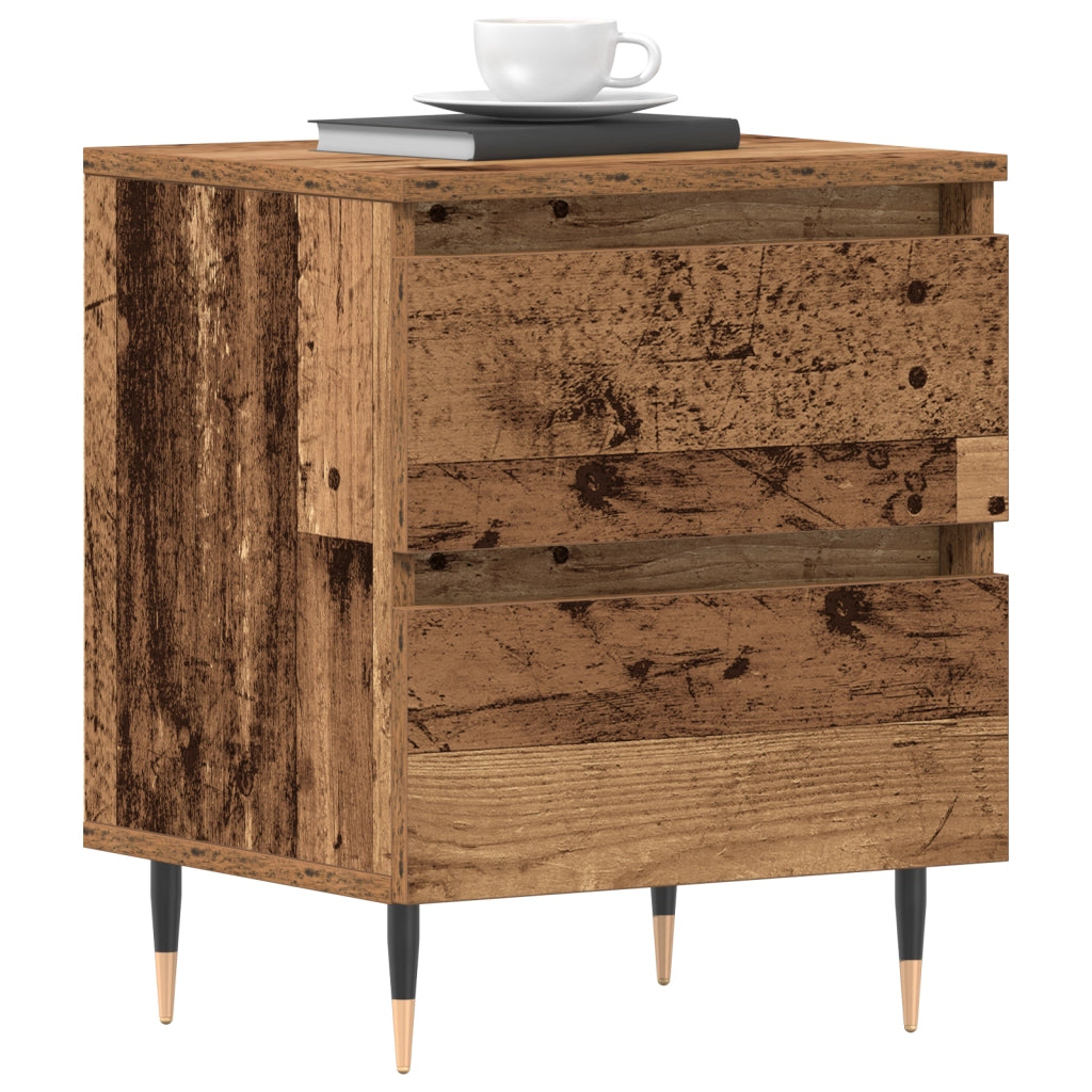 Comodini 2 pcs Legno Vecchio 40x35x50 cm Legno Ingeneered