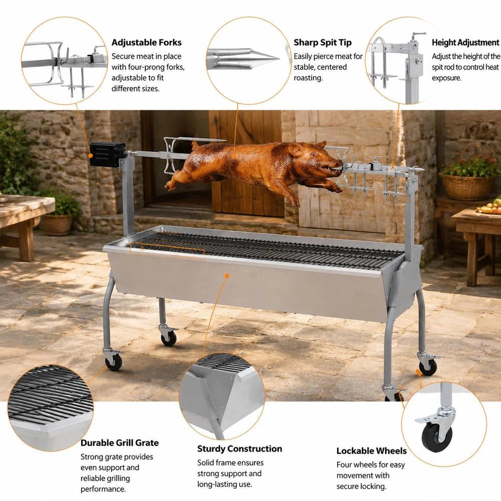 Suckling Pig Grill, ButcherFTs Grill With Electric Drive