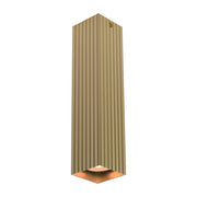 Spot soffitto quadrato oro rigato 24cm GU10 Italux