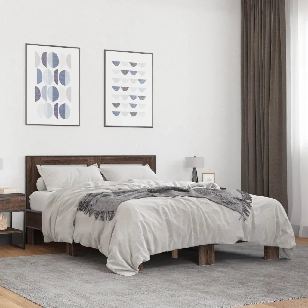 Giroletto Rovere Marrone 140x190cm in Legno Multistrato Metallo 3280116