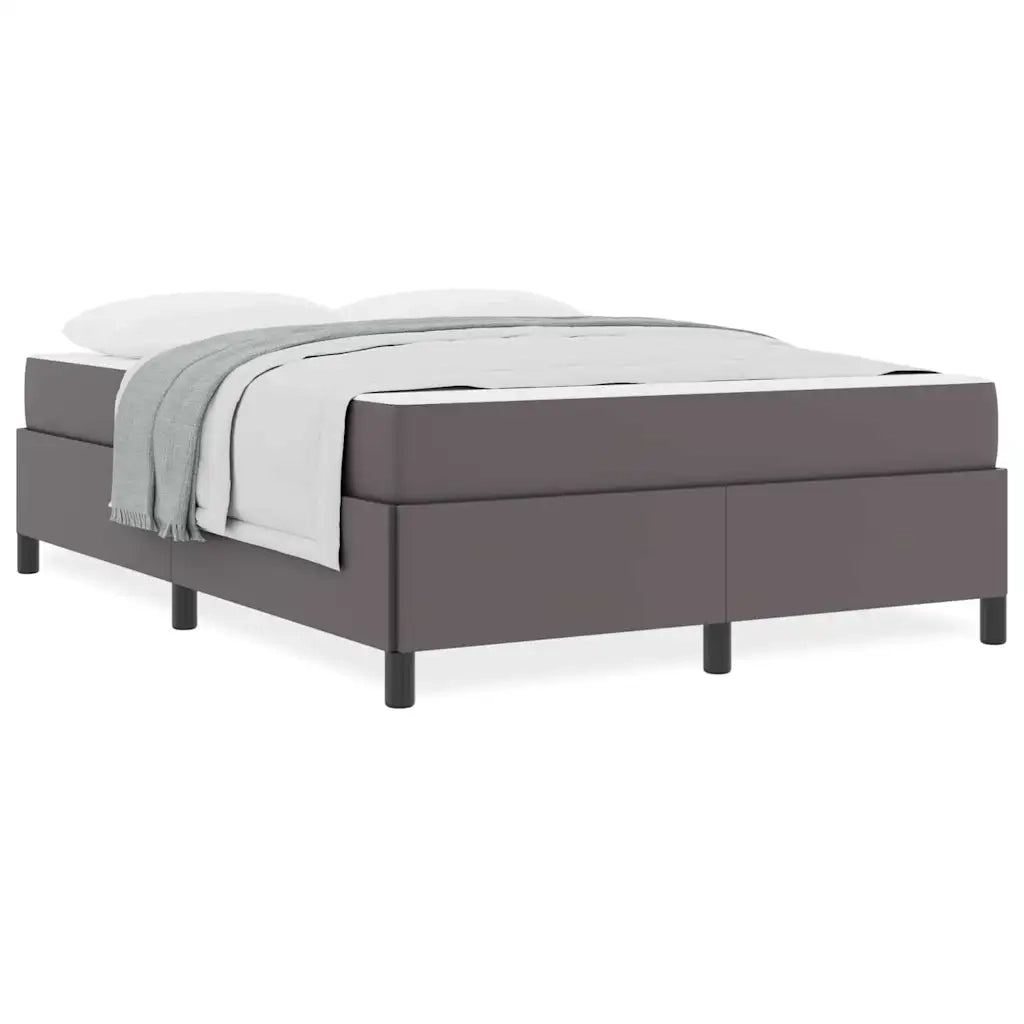 vidaXL Struttura letto con materasso con materasso Grigio 140 x 200 cm