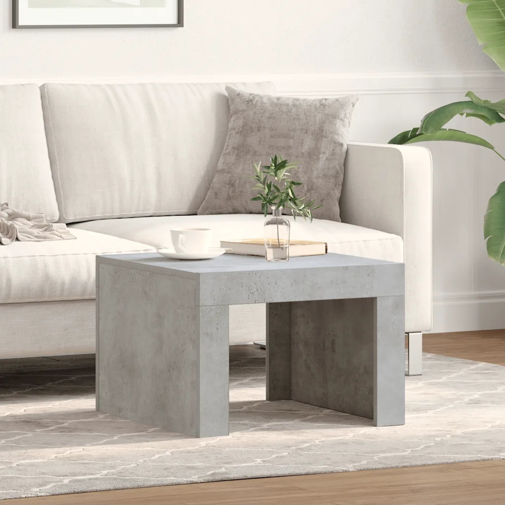 Tavolino da Salotto Grigio Cemento 50x50x35 cm in Truciolato cod mxl 58649