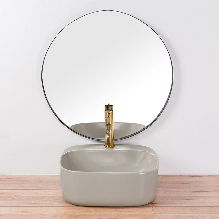 Lavabo Da Appoggio Rea Luiza 42 Grey Mat