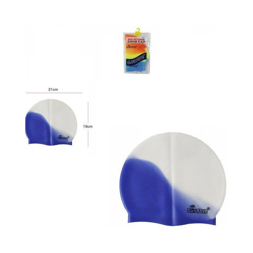 Trade Shop - Cuffia Piscina Mare Nuoto In Silicone Colorata Unisex Per Capelli Lunghi Adulto -