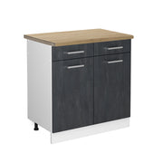 Vicco Mobiletto base per cucina Calcestruzzo nero 80 cm PL Rovere