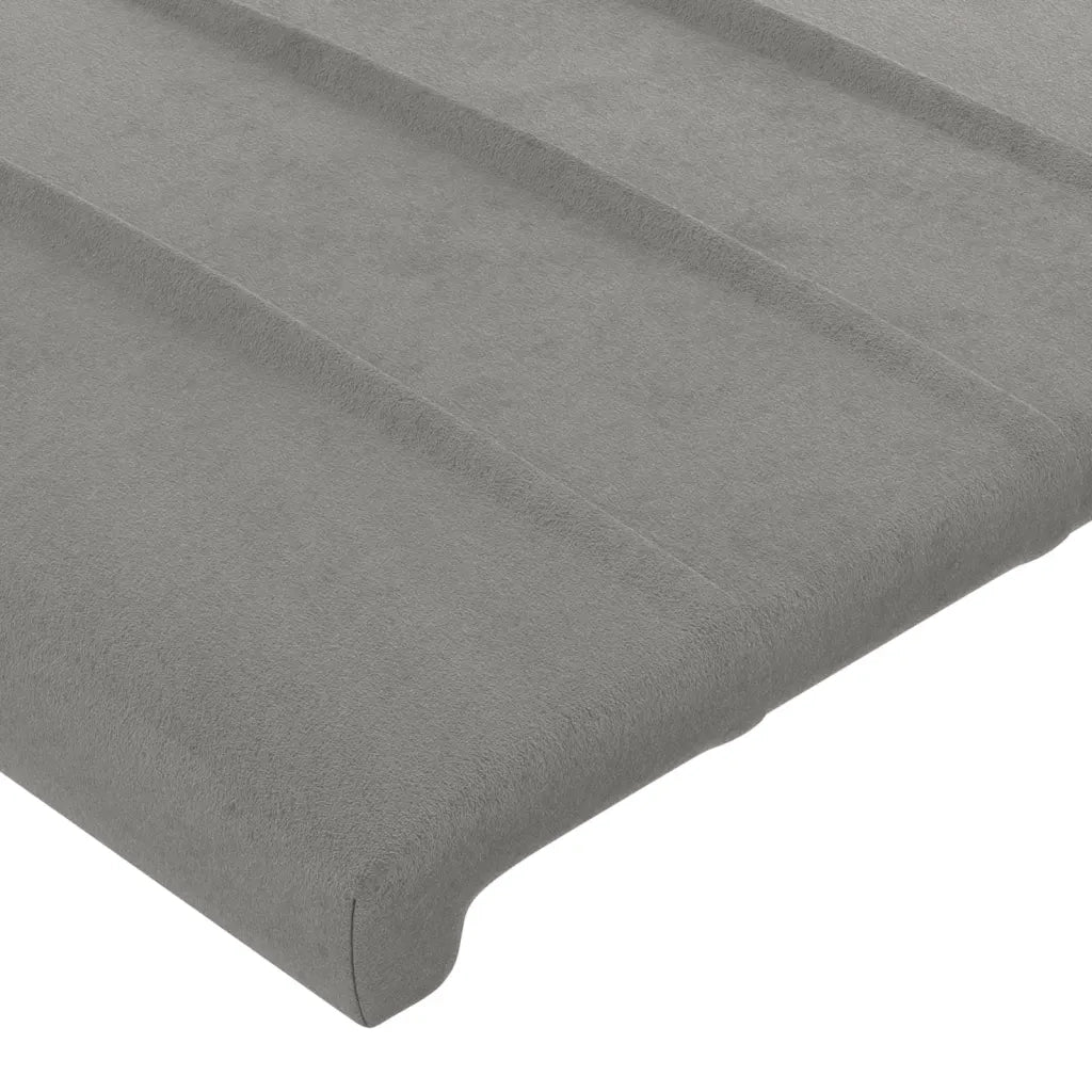 Testiera ad Orecchio Grigio Chiaro 147x16x78/88 cm in Velluto 3119054