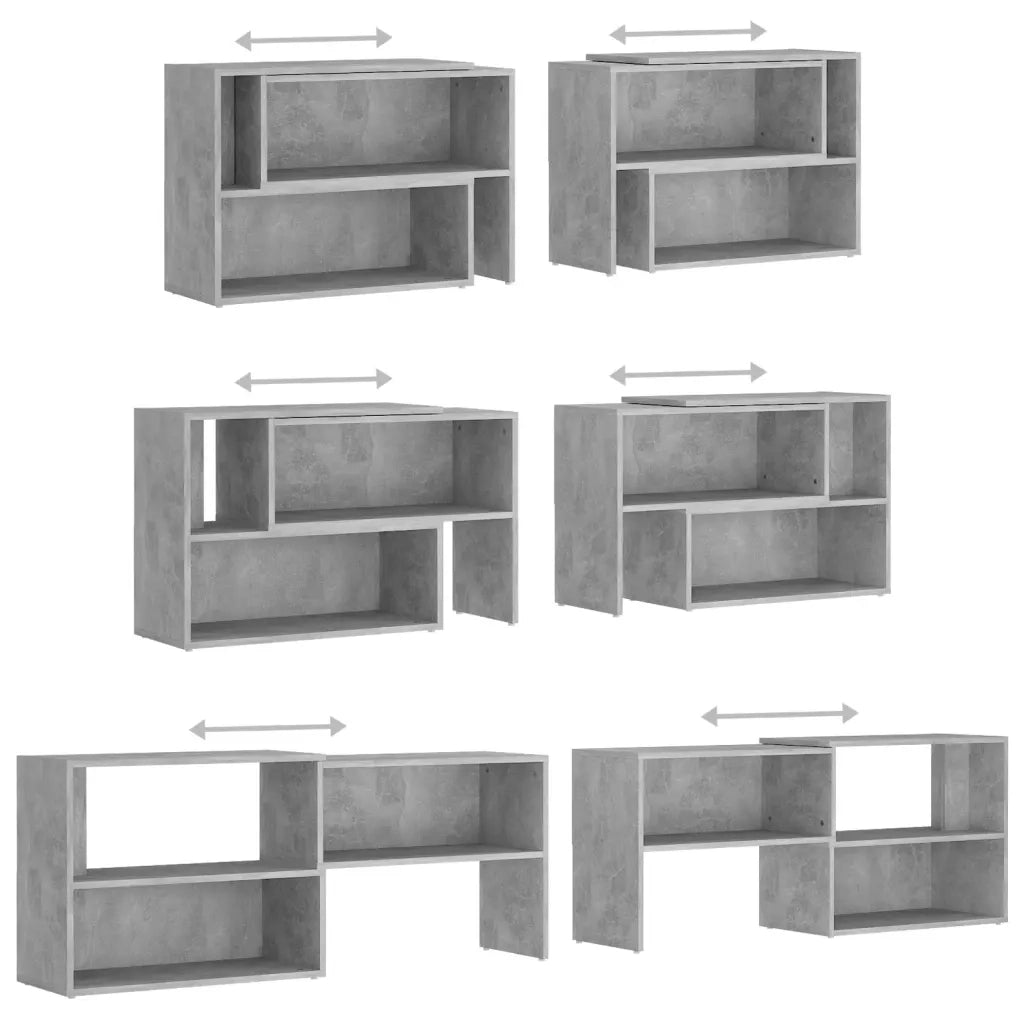 Mobile Porta TV Grigio Cemento 149x30x52cm in Legno Multistrato 808363