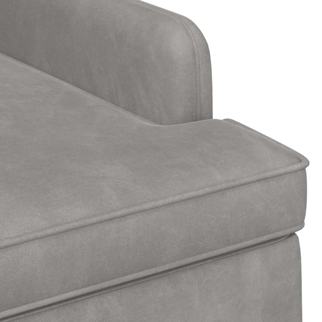 Loveseat con bottoni imbottiti Grigio Chiaro 111 x 65 x 79 cm 42041843