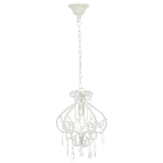 Lampadario con Perle Bianco Rotondo E14 CFW1310015