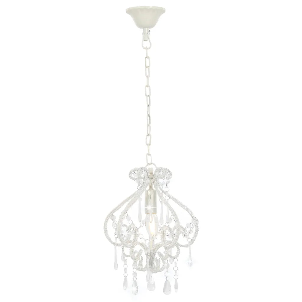 Lampadario con Perle Bianco Rotondo E14 CFW1310015