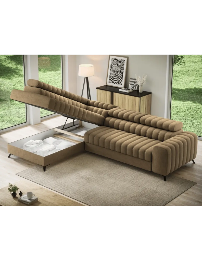 Divano ad angolo collezione KANEDOJO colore Marrone