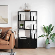 Libreria-Scaffale per Libri-Mobile di Stoccaggio Rovere Nero 80 x 30 x 155,5 cm Legno multistrato