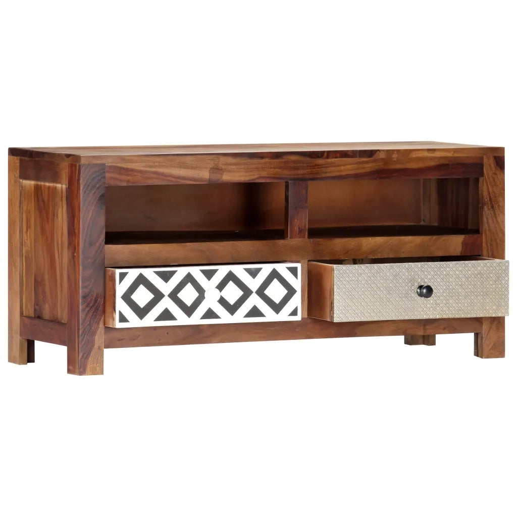 Mobile Porta TV 90x30x40 cm in Legno Massello di Acacia 247734