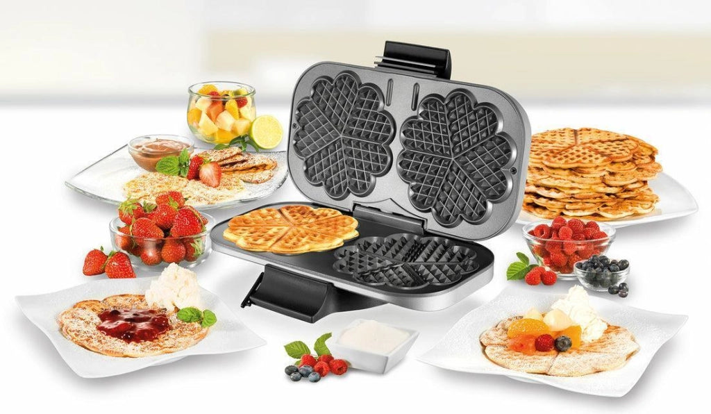 Unold 48241 piastra per waffle 2 waffle 1300 W Nero, Argento