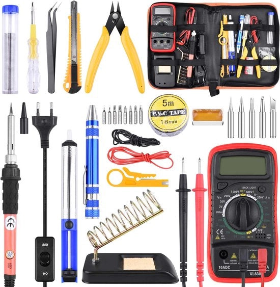 Kit per bruciatura di legno - Pyrografie - Set di bruciatura di legno - Con tasca di stoccaggio - Trapano a caldo - Kit di saldatura - Attività di hobby perfetta!