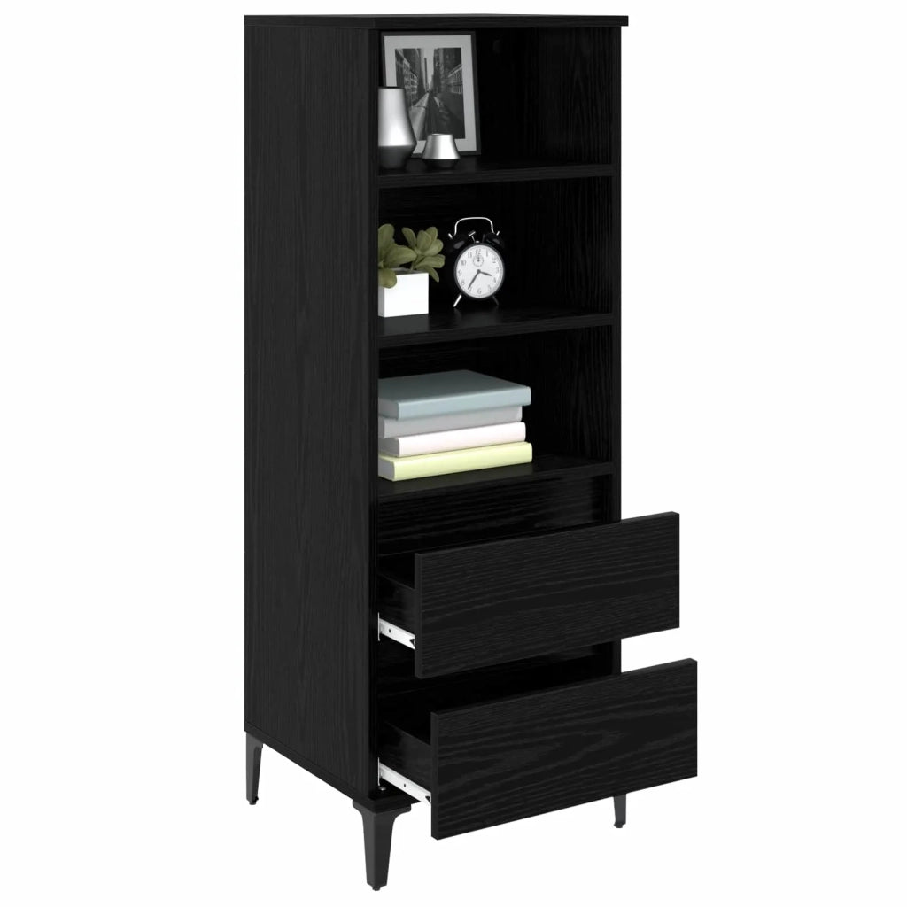 Credenza Rovere Nero 40 x 36 x 110 cm Legno ingegnerizzato 8009875