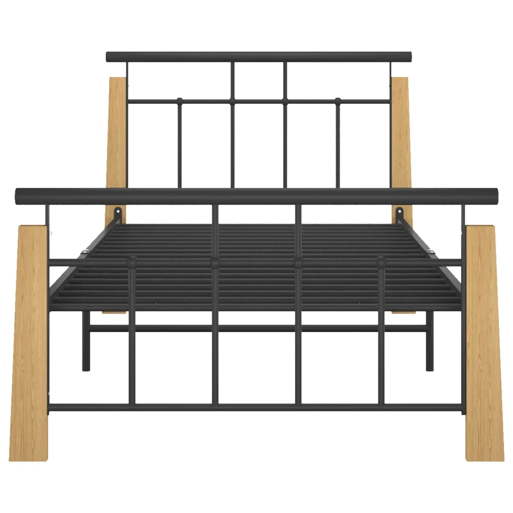 Giroletto in Metallo e Legno Massello di Rovere 100x200 cm 324898