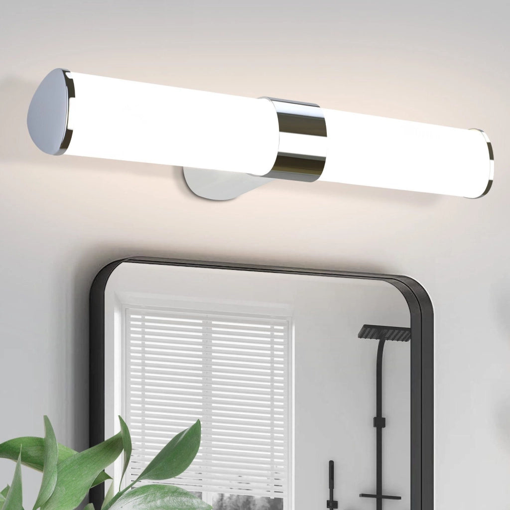 ZMH Lampada da specchio per bagno 8W Moderna 40 cm cromata per camera da letto IP44
