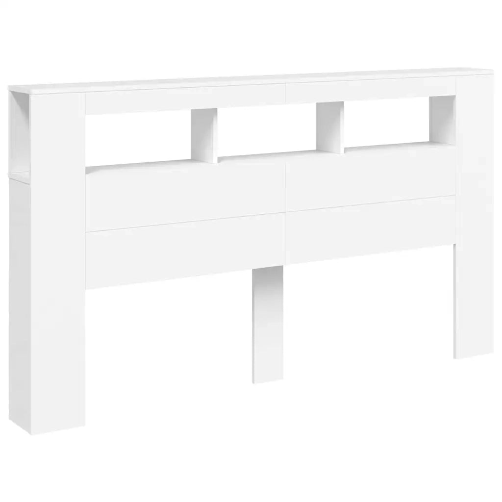 Testiera LED-Testata con Luci LED Bianca 180x18,5x103,5 cm Legno Multistrato