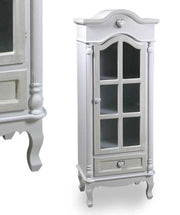 CREDENZA VINCY CON 2 CASSETTI E VETRINA 55X36X145CM BIANCA