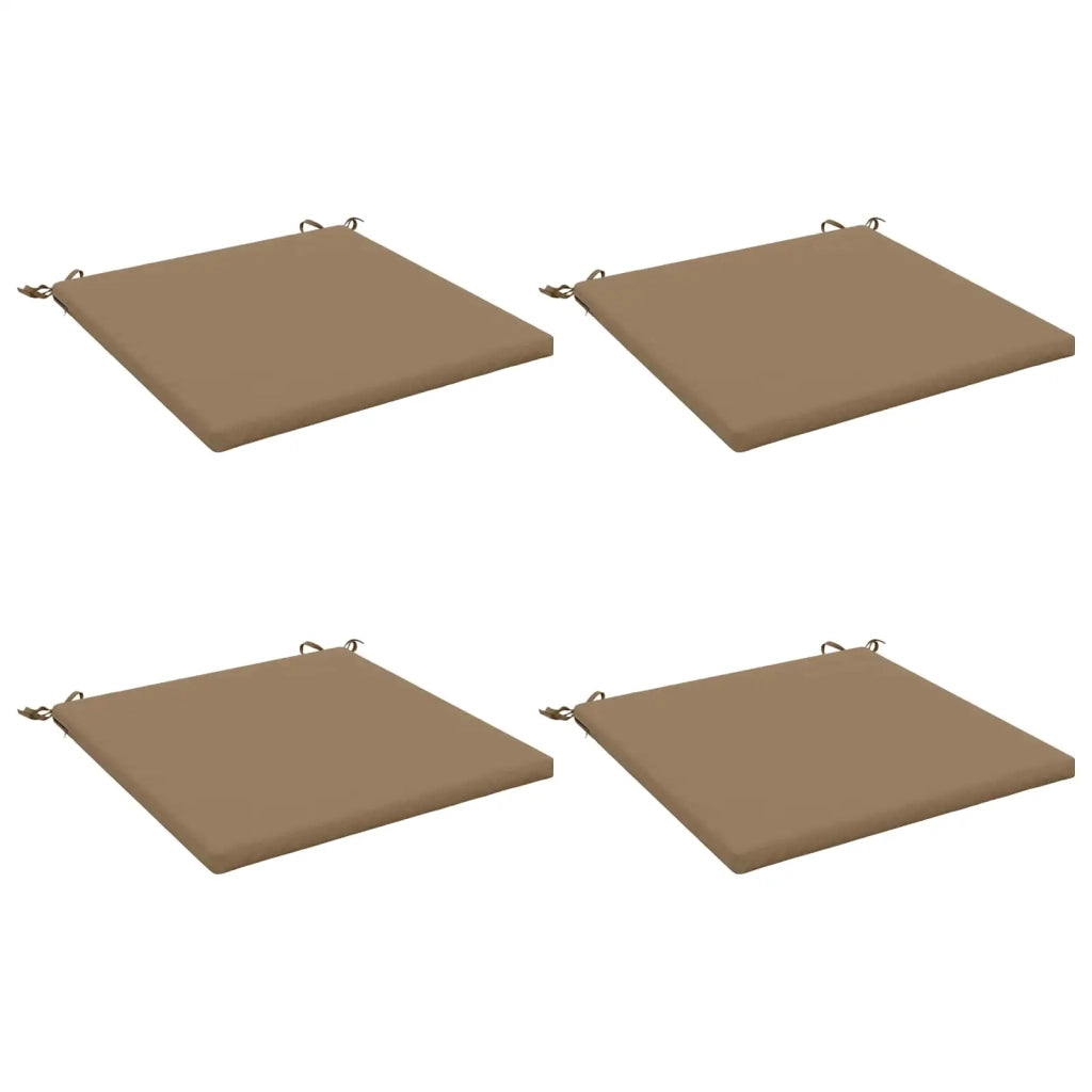Cuscini per Sedia in 4 Pezzi SOEST 4 pz 100% Poliestere Tortora 944638
