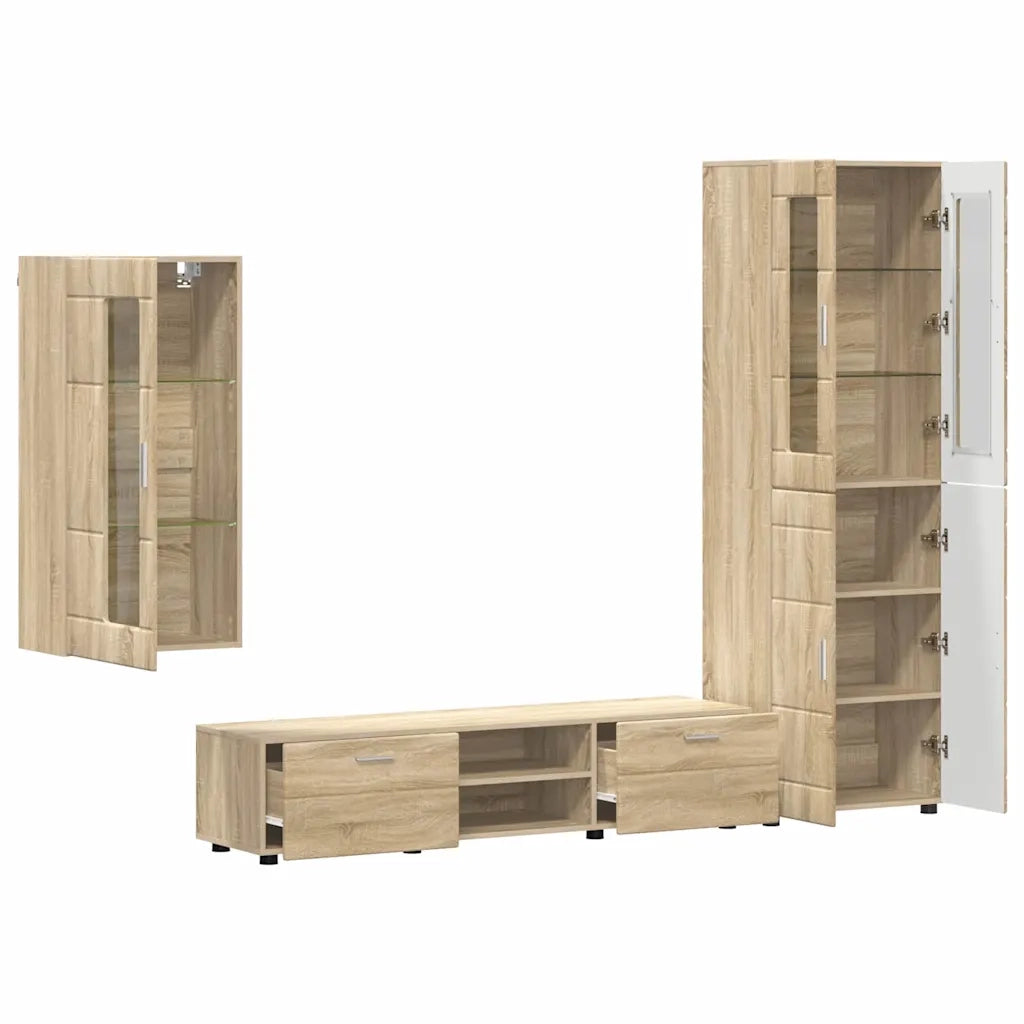 Set mobile TV FLORIN 3 pcs Rovere Sonoma Legno multistrato 3397966
