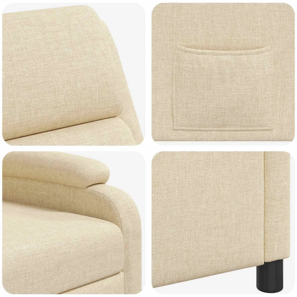 Divano Sedia-Poltrona reclinabile Crema Tessuto 705101