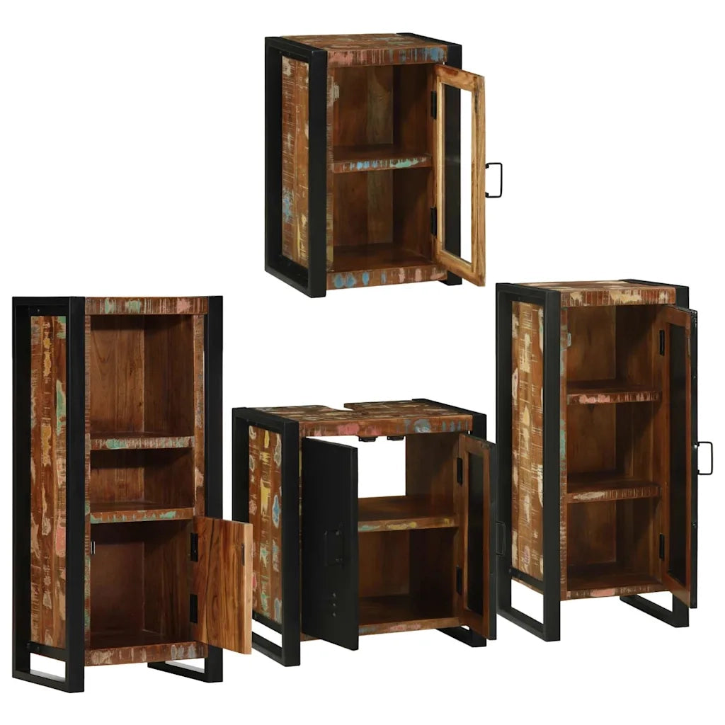 Set di mobili per il bagno 4 pcs Legno massello riciclato 3305691