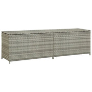 Baule da Giardino in Polyrattan 200x50x60 cm Grigio CFW6153605
