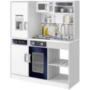 Cucina Giocattolo per Bambini con Elettrodomestici e Accessori ¨C zephmum ¨C Bianco