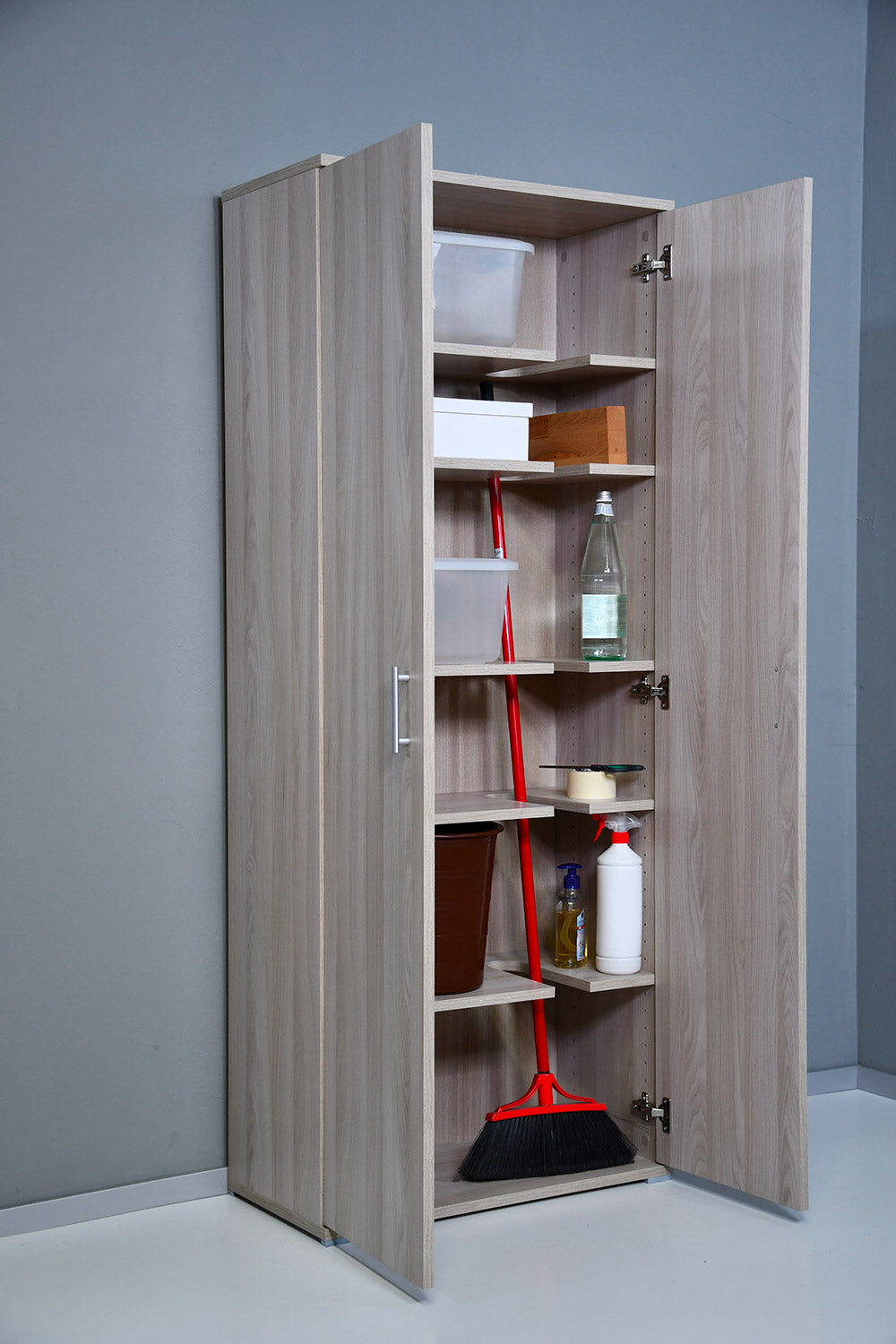 Armadio Portascope 2 Ante 6 Ripiani 72,3x36x177,1 cm in Truciolare Nobilitato Olmo