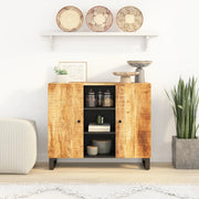Credenza con 2 Ante-Buffet-Armadio da cucina 90x33x75 cm in Legno Massello di Mango 168270