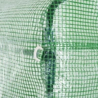 Serra a Tunnel da Esterno 3x3x2m con Copertura in PE, Porta con Cerniera e 4 Finestre, Verde