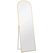 Specchio da terra, specchio a figura intera, specchio grande, design moderno, 50 cm x 1,5 cm x 161,5 cm, oro
