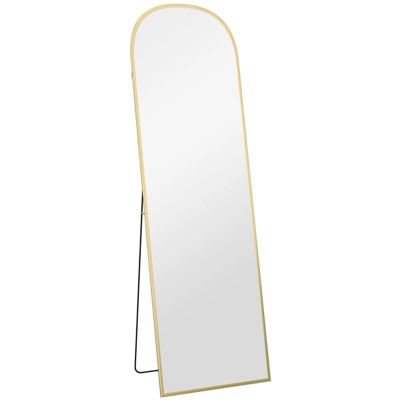 Specchio da terra, specchio a figura intera, specchio grande, design moderno, 50 cm x 1,5 cm x 161,5 cm, oro