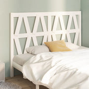 Testiera per Letto-Testata-Testiera Decorativa Bianca 126x4x100cm in Legno Massello di Pino 320489