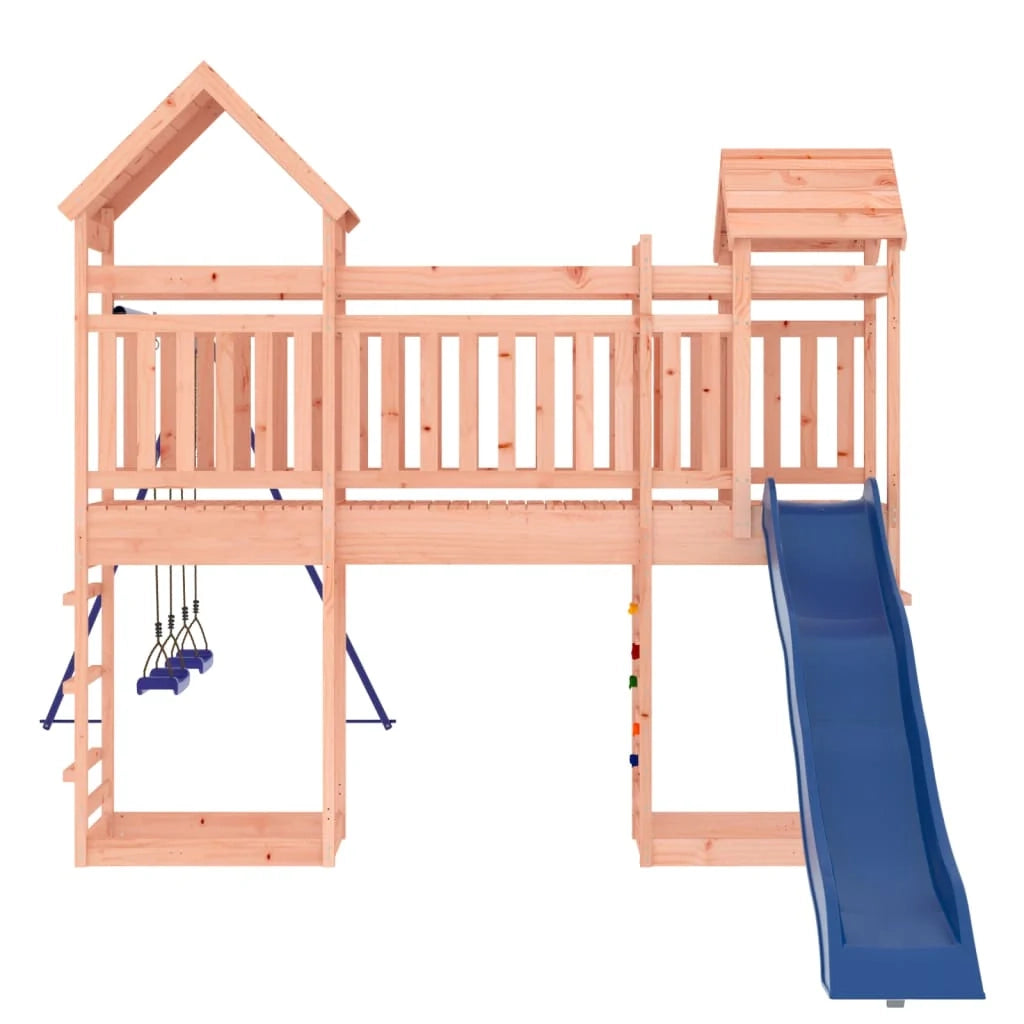 Altalena per parco giochi da esterno scivolo altalena robusta giochi da giardino 276 x 64 x 264 cm legno massello di abete Douglas 02_0004873