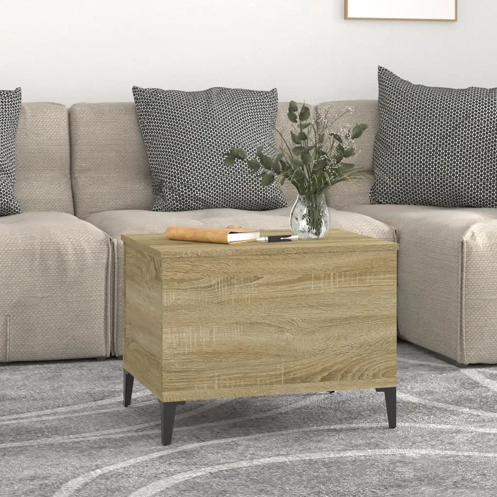 Tavolino Salotto Rovere Sonoma 60x44,5x45 cm Legno Multistrato cod mxl 23146