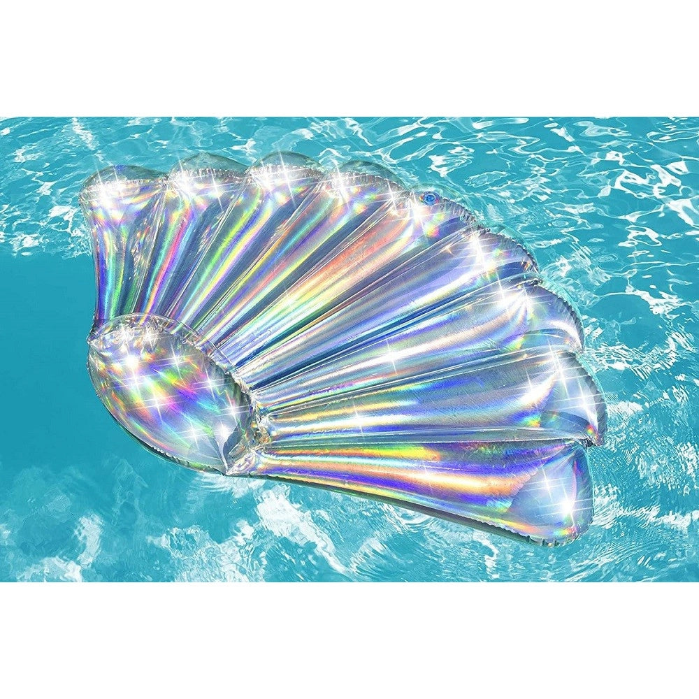 Trade Shop - Materassino Gonfiabile Lounge Conchiglia Iridescente 185x114cm Mare Piscina 43414 -