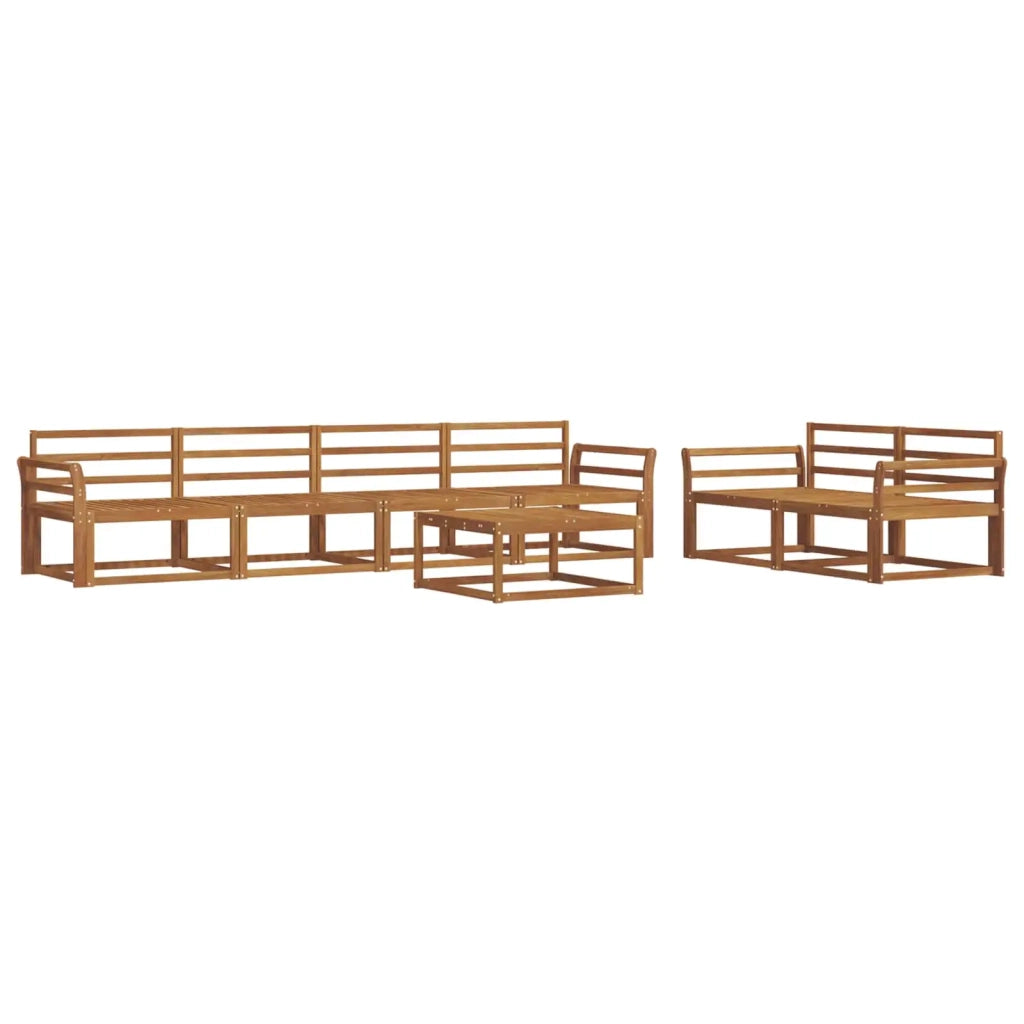 Set di divani da esterno 7 pcs Naturale