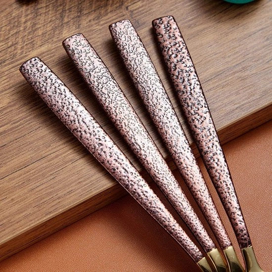 Set di 30 pezzi di posate con superficie lunare manico, posate in acciaio inox lucido e moderno, set di utensili, 6 cucchiai