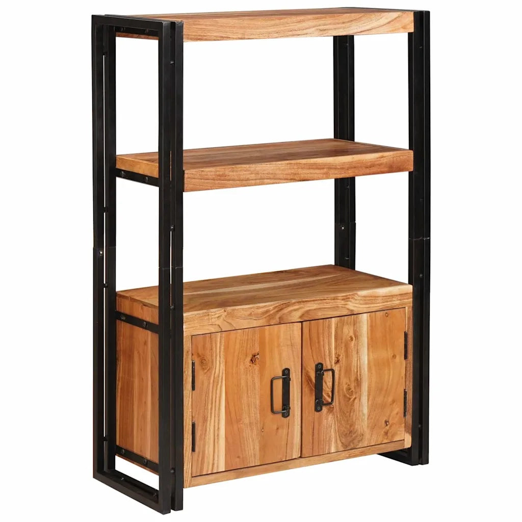 Libreria con Porte Marrone Legno massello di acacia e metallo 4104770