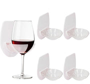 Sostegno vino per parete in plastica - Montaggio a parete - Manico di presa - Doccia con contenitore per bicchieri - 2 pezzi - Design semplice