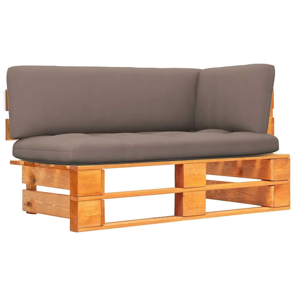 Divano Angolare da Giardino Pallet Legno Pino Impregnato Ambra 3066597