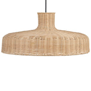Lampadario a sospensione rattan beige naturale fatto a mano 108 cm boho