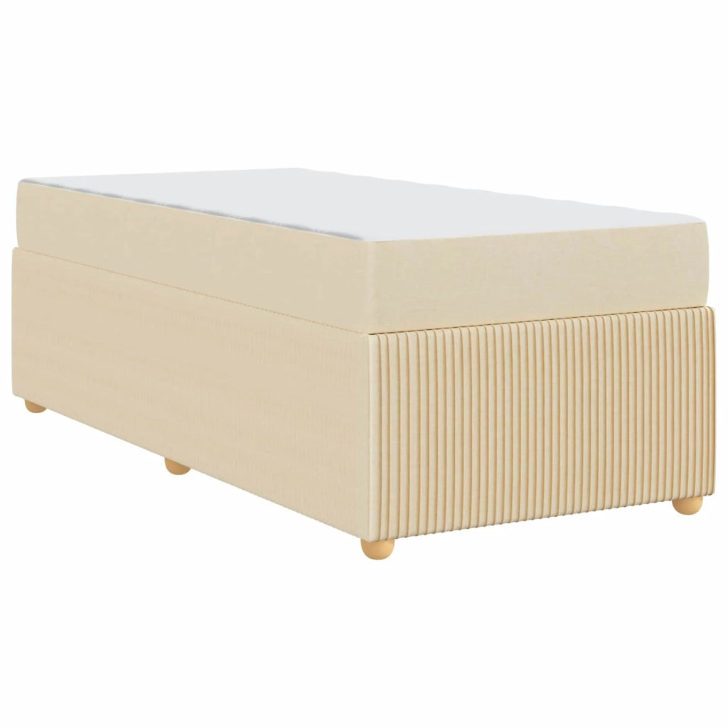 Struttura del letto con materasso Crema 90 x 200 cm Tessuto 3398345