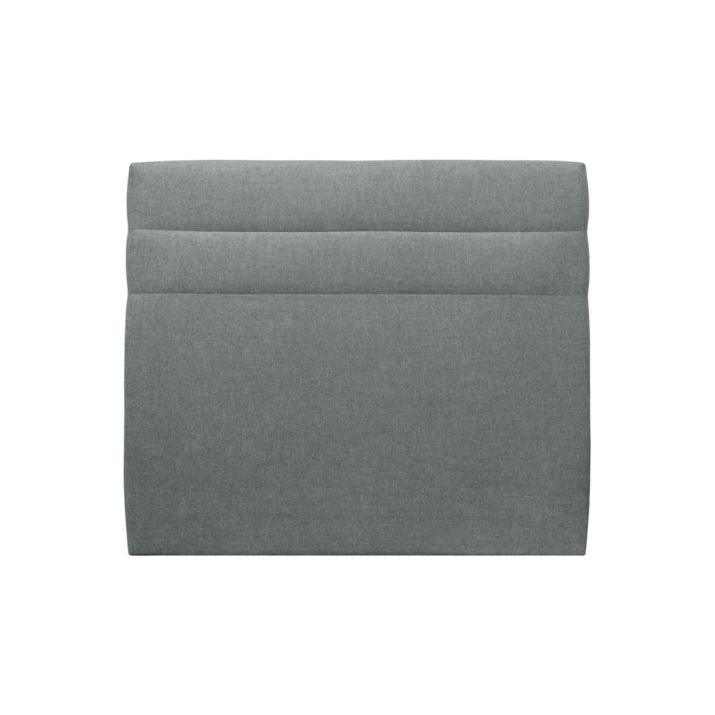 Testiera in tessuto natté grigio antracite con linee L135 cm