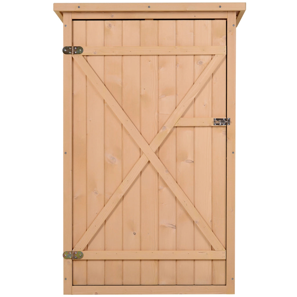 Armadio da giardino in legno per esterno con 2 ripiani ¨C zephmum ¨C 75x56x115cm