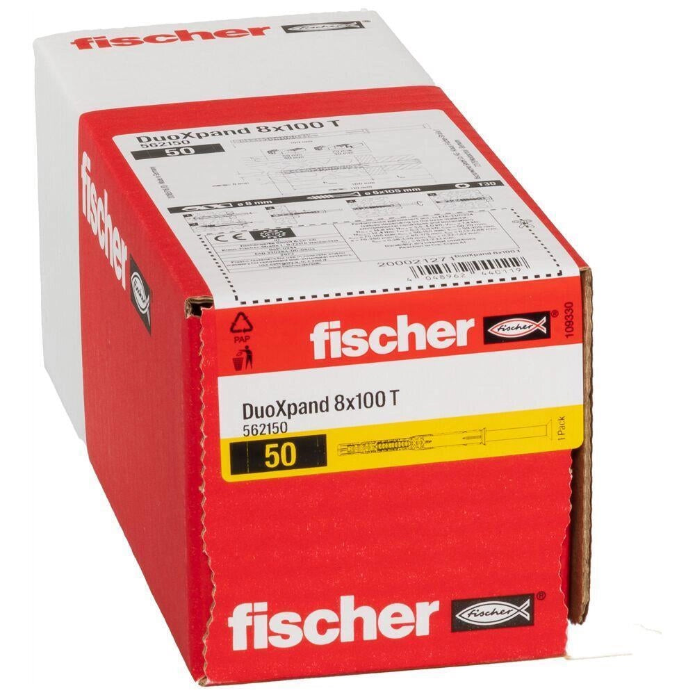 Fischer 562150 ancoraggio a vite e tassello 50 pz Tassello di espansione 100 mm