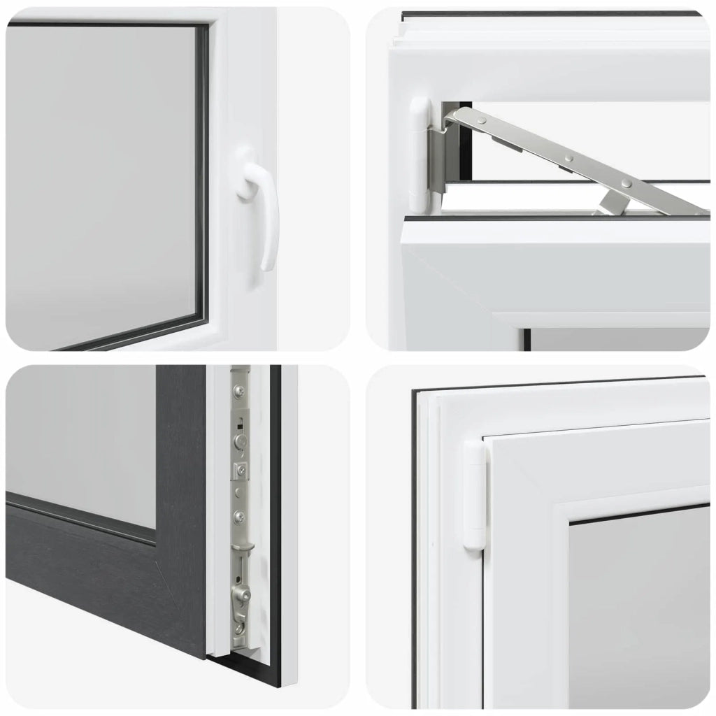 Finestra per Soffitta RISOR 100 x 60 cm PVC e Vetro Antracite CFW1942308